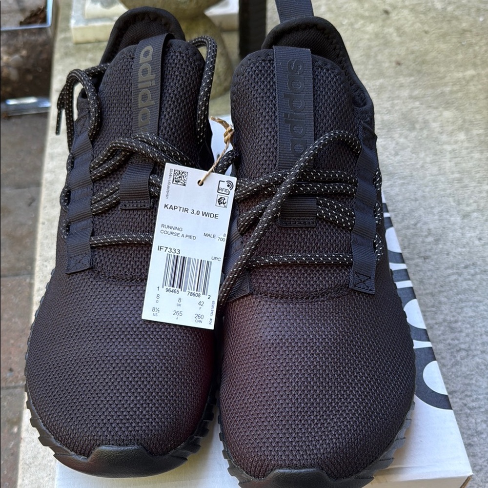 Adidas Black kaptir 3.0 men’s size 8.5 wide with - Picture 3 of 7